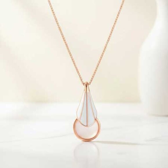 2/$40 Ladies Pink Teardrop Necklace - Picture 5 of 11
